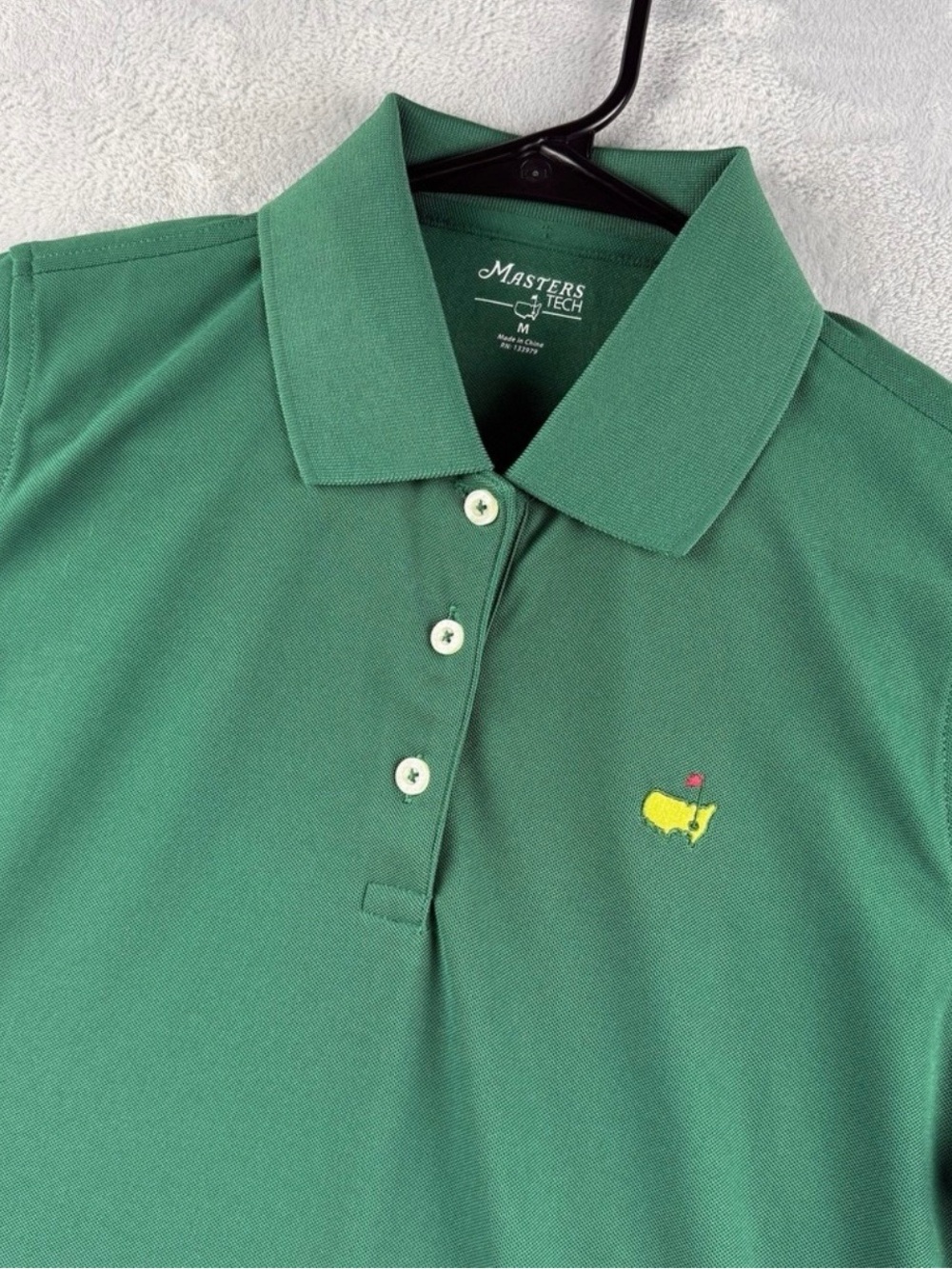 Masters Green Polo Shirt with Yellow Embroidered Logo